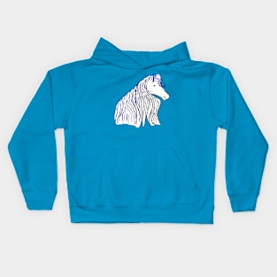 blue horse Kids Hoodie